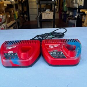 Lot of 2 Milwaukee 48-59-2401 M12 12V Red Charger